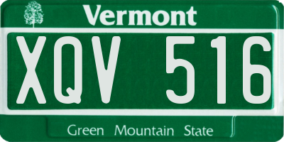 VT license plate XQV516