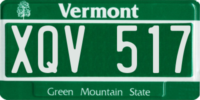 VT license plate XQV517