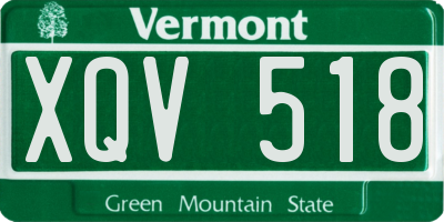 VT license plate XQV518