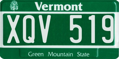 VT license plate XQV519