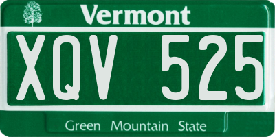 VT license plate XQV525