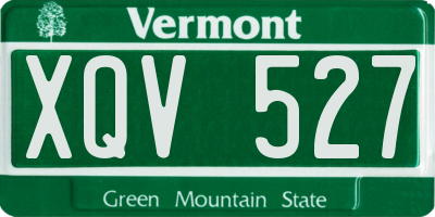 VT license plate XQV527
