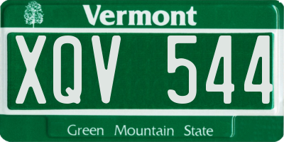 VT license plate XQV544