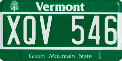 VT license plate XQV546