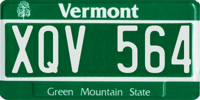 VT license plate XQV564