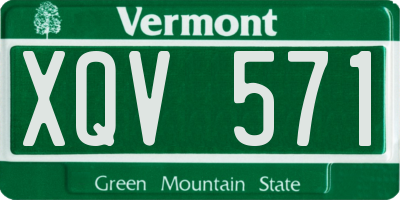 VT license plate XQV571