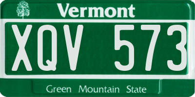 VT license plate XQV573
