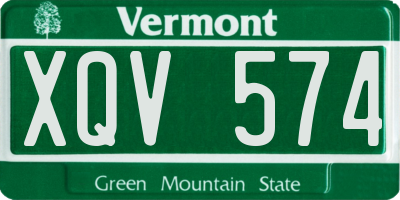VT license plate XQV574