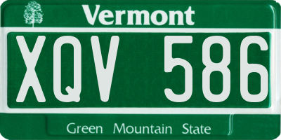 VT license plate XQV586