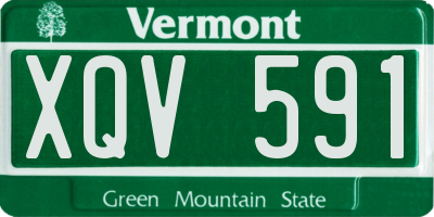 VT license plate XQV591