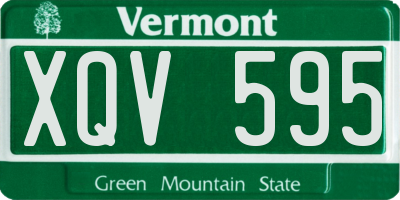 VT license plate XQV595