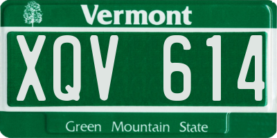 VT license plate XQV614