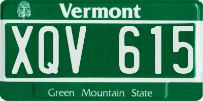 VT license plate XQV615