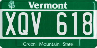 VT license plate XQV618