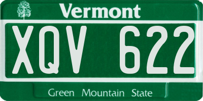 VT license plate XQV622