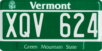 VT license plate XQV624