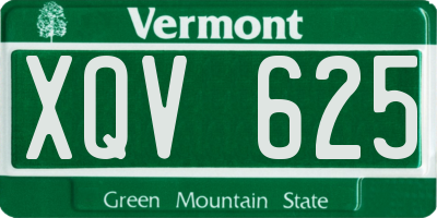 VT license plate XQV625
