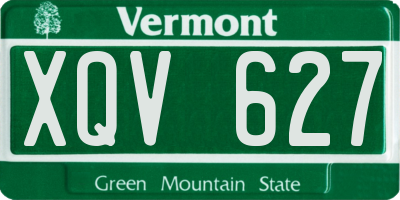 VT license plate XQV627