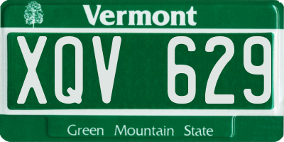 VT license plate XQV629