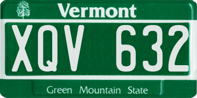 VT license plate XQV632