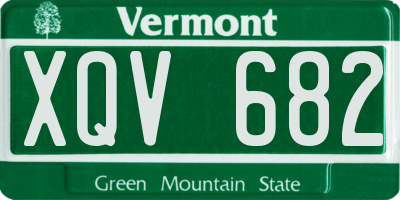 VT license plate XQV682