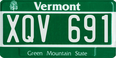 VT license plate XQV691