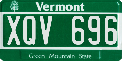 VT license plate XQV696