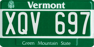 VT license plate XQV697