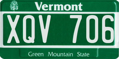 VT license plate XQV706