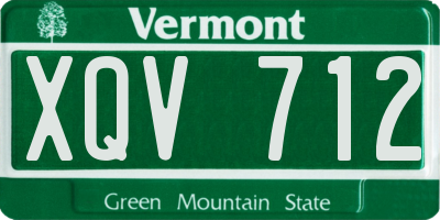 VT license plate XQV712