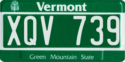 VT license plate XQV739