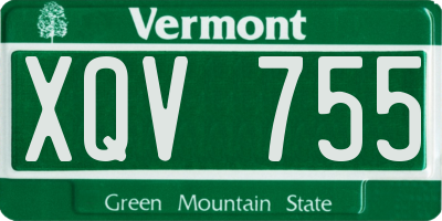 VT license plate XQV755