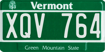 VT license plate XQV764