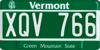 VT license plate XQV766