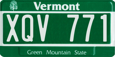 VT license plate XQV771