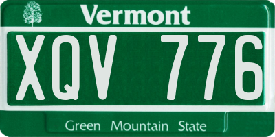 VT license plate XQV776
