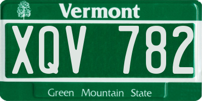 VT license plate XQV782