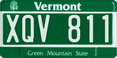 VT license plate XQV811
