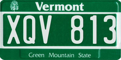 VT license plate XQV813