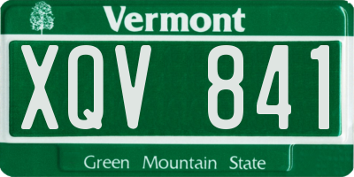 VT license plate XQV841