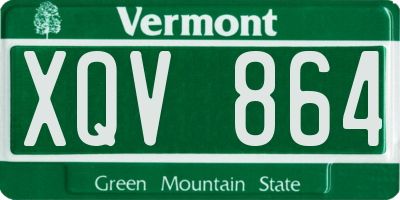 VT license plate XQV864