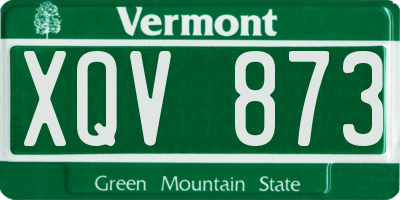 VT license plate XQV873