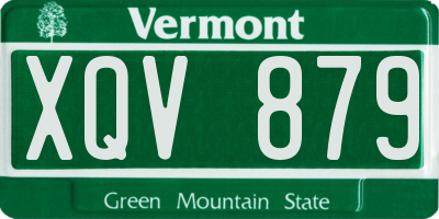 VT license plate XQV879