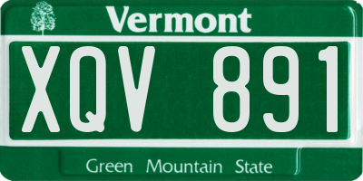 VT license plate XQV891
