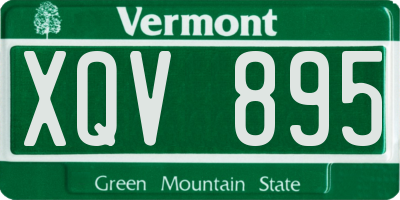 VT license plate XQV895