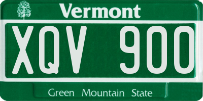 VT license plate XQV900