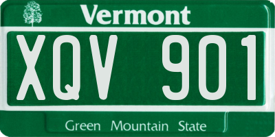 VT license plate XQV901