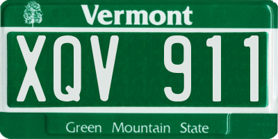 VT license plate XQV911