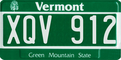 VT license plate XQV912