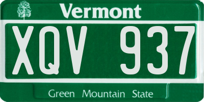 VT license plate XQV937